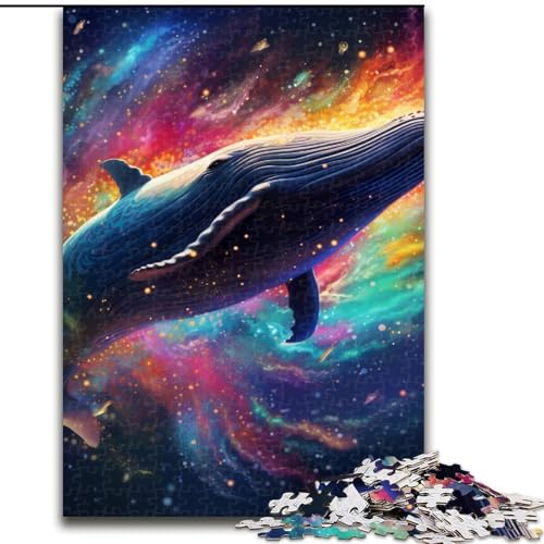 Puzzle 1000 Teile für Erwachsene, Galaxien, Blauwale, Puzzle aus Holz, Spielzeug, Geschenk, pädagogisches, intellektuelles, entspannendes Familienspiel, 1000 Teile(50x75cm) von LiJianXXE