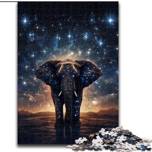 Puzzle 1000 Teile für Erwachsene, Galaxien-Elefanten-Puzzle aus Holz, perfekt für Teenager und Sammler, ideale Heimdekoration und Reisegeschenk, 1000 Teile(50x75cm) von LiJianXXE
