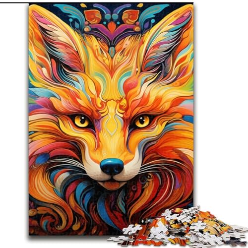 Puzzle 1000 Teile für Erwachsene, Gelber Fuchs, aus Holz, perfekte Dekoration für Zuhause oder das Büro, 50x75cm, für Geburtstage, Feiertage, Weihnachten, Halloween Puzzle 1000 Teile für Erwachsene, Gelber Fuchs, aus Holz, perfekte Dekoration für Zuhause oder das Büro, 50x75cm, für Geburtstage, Feiertage, Weihnachten, Halloween von LiJianXXE