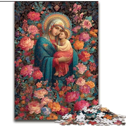 Puzzle 1000 Teile für Erwachsene, Geschenk, Porträt von Maria, der Mutter, für und ab 14 Jahren, pädagogisches Lernspielzeug, Familienspiele, Geburtstagsgeschenk (Größe 50x75cm) von LiJianXXE