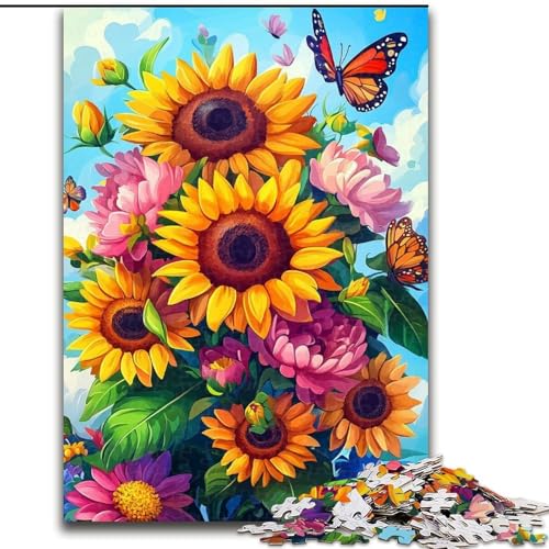 Puzzle 1000 Teile für Erwachsene, Geschenke, Blumenkunst, Elefantenspielzeug, intellektuelles Spiel, Geburtstagsgeschenk, Geschenke, Wandkunst für Kinder ab 14 Jahren (Größe 50x75cm) von LiJianXXE