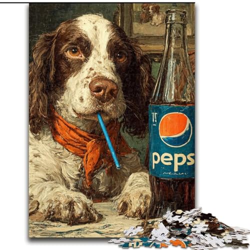 Puzzle 1000 Teile für Erwachsene, Geschenke, Cocker Spaniel, Elefantenspielzeug, Denkspiel, Geburtstagsgeschenk, Geschenke, Wandkunst für Kinder ab 14 Jahren (Größe 50x75cm) von LiJianXXE