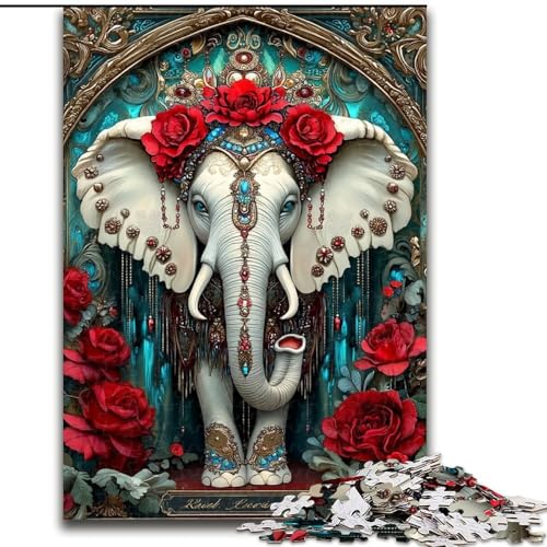 Puzzle 1000 Teile für Erwachsene, Geschenke, Fantasie-Elefant, Lernspielzeug, ganze Familie (Größe 50x75cm) von LiJianXXE