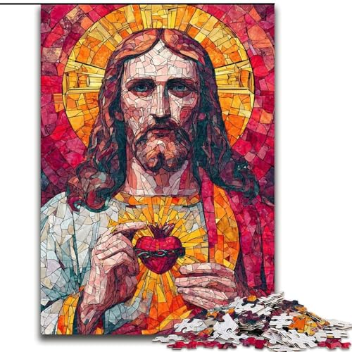 Puzzle 1000 Teile für Erwachsene, Geschenke, Jesus-Kunst, für und ab 14 Jahren, pädagogisches Lernspielzeug, Familienspiele, Geburtstagsgeschenk (Größe 26x38cm) von LiJianXXE
