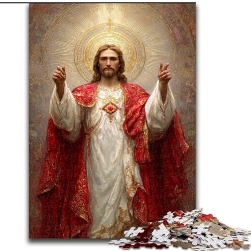 Puzzle 1000 Teile für Erwachsene, Geschenke, Jesus-Kunst, für und ab 14 Jahren, pädagogisches Lernspielzeug, Familienspiele, Geburtstagsgeschenk (Größe 50x75cm) von LiJianXXE