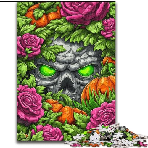 Puzzle 1000 Teile für Erwachsene, Geschenke, Kürbisskelett, für und ab 14 Jahren, pädagogisches Lernspielzeug, Familienspiele, Geburtstagsgeschenk (Größe 26x38cm) von LiJianXXE