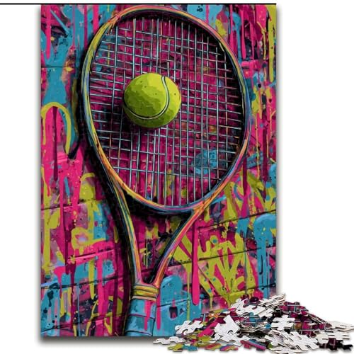 Puzzle 1000 Teile für Erwachsene, Geschenke, Tennissport, für und ab 14 Jahren, pädagogisches Lernspielzeug, Familienspiele, Geburtstagsgeschenk (Größe 50x75cm) von LiJianXXE