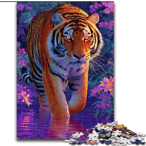 Puzzle 1000 Teile für Erwachsene, Geschenke, Tiger, Elefant, Spielzeug, Denkspiel, Geburtstagsgeschenk, Geschenke, Wandkunst, für Kinder ab 14 Jahren (Größe 26x38cm) von LiJianXXE