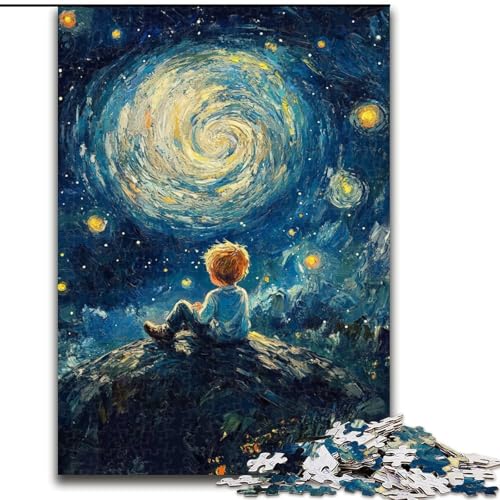 Puzzle 1000 Teile für Erwachsene, Geschenke Der kleine Prinz des Nachthimmels, Elefantenspielzeug, Denkspiel, Geburtstagsgeschenk, Geschenke, Wandkunst für Kinder ab 14 Jahren (Größe 50x75cm) von LiJianXXE