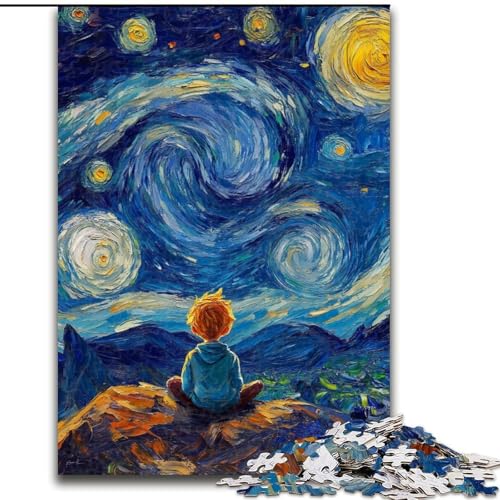 Puzzle 1000 Teile für Erwachsene, Geschenke Der kleine Prinz des Nachthimmels, für und ab 14 Jahren, pädagogisches Lernspielzeug, Familienspiele, Geburtstagsgeschenk (Größe 50x75cm) von LiJianXXE