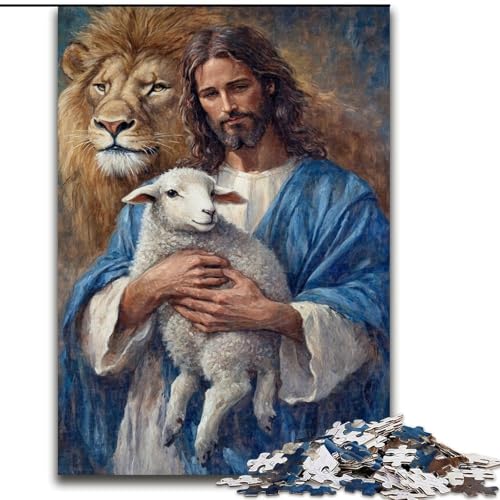 Puzzle 1000 Teile für Erwachsene, Geschenke Jesus, Elefantenspielzeug, intellektuelles Spiel, Geburtstagsgeschenk, Geschenke, Wandkunst für Kinder ab 14 Jahren (Größe 26x38cm) von LiJianXXE