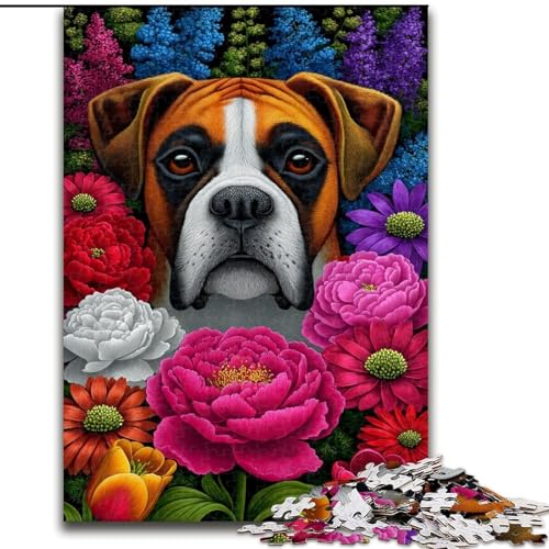 Puzzle 1000 Teile für Erwachsene, Geschenke für Boxerhunde, für und ab 14 Jahren, pädagogisches Lernspielzeug, Familienspiele, Geburtstagsgeschenk (Größe 50x75cm) von LiJianXXE