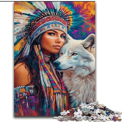 Puzzle 1000 Teile für Erwachsene, Geschenke für indische Prinzessinnen, für und ab 14 Jahren, pädagogisches Lernspielzeug, Familienspiele, Geburtstagsgeschenk (Größe 26x38cm) von LiJianXXE