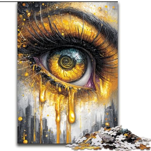 Puzzle 1000 Teile für Erwachsene, Golden Eye, Dekomprimierendes intellektuelles Lernspielzeug, Geburtstagsgeschenk, Geschenke (Größe 50x75cm) von LiJianXXE
