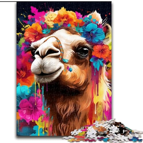 Puzzle 1000 Teile für Erwachsene, Kamel mit Blumen, aus Holz, einzigartige DIY-Geschenkidee zur Heimdekoration, 50x75cm, anspruchsvolles Denkspiel – entspannendes Spielzeug für Teenager Puzzle 1000 Teile für Erwachsene, Kamel mit Blumen, aus Holz, einzigartige DIY-Geschenkidee zur Heimdekoration, 50x75cm, anspruchsvolles Denkspiel – entspannendes Spielzeug für Teenager von LiJianXXE