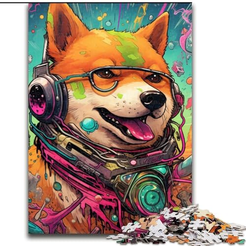 Puzzle 1000 Teile für Erwachsene, Mutant Corgi Puzzle aus Holz, kompliziertes Design für Teenager, DIY-Dekor und gehirnfördernder Spaß, 1000 Teile(50x75cm) von LiJianXXE