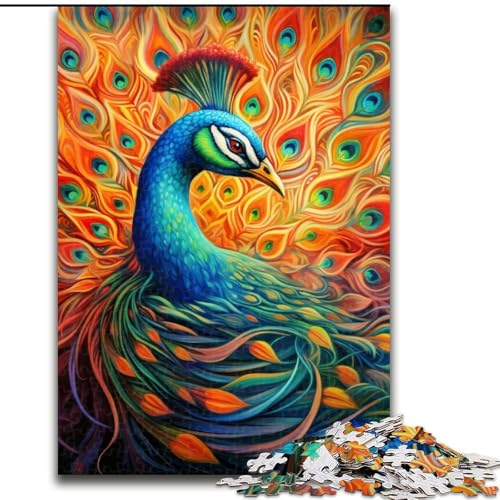Puzzle 1000 Teile für Erwachsene, Psychedelischer Pfau, aus Holz, einzigartige DIY-Geschenkidee zur Heimdekoration, 50x75cm, anspruchsvolles Denkspiel – entspannendes Spielzeug für Teenager Puzzle 1000 Teile für Erwachsene, Psychedelischer Pfau, aus Holz, einzigartige DIY-Geschenkidee zur Heimdekoration, 50x75cm, anspruchsvolles Denkspiel – entspannendes Spielzeug für Teenager von LiJianXXE