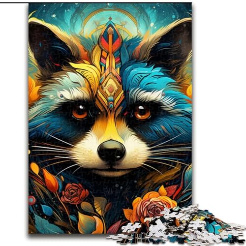 Puzzle 1000 Teile für Erwachsene, Psychedelischer Tierwaschbär aus Holz, Einzigartige DIY-Heimdekor-Geschenkidee, 50x75cm, Herausforderndes Denkspiel – Entspannendes Spielzeug für Teenager Puzzle 1000 Teile für Erwachsene, Psychedelischer Tierwaschbär aus Holz, Einzigartige DIY-Heimdekor-Geschenkidee, 50x75cm, Herausforderndes Denkspiel – Entspannendes Spielzeug für Teenager von LiJianXXE