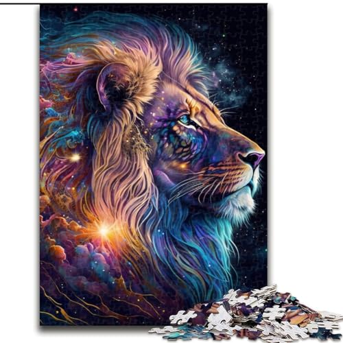 Puzzle 1000 Teile für Erwachsene, Sternlöwe, aus Holz, einzigartige DIY-Geschenkidee zur Heimdekoration, 50x75cm, anspruchsvolles Denkspiel – entspannendes Spielzeug für Teenager von LiJianXXE