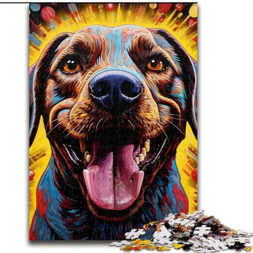 Puzzle 1000 Teile für Erwachsene, Tier-Puzzle mit bunten Hunden, aus Pappe, anspruchsvolles Denkspiel für Teenager, Spaß für den Familienspieleabend, 1000 Teile(26x38cm) von LiJianXXE