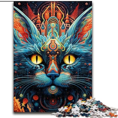 Puzzle 1000 Teile für Erwachsene, Tier- und Katzen-Puzzle aus Pappe, perfekt für Teenager und Sammler, ideale Heimdekoration und Reisegeschenk, 1000 Teile(26x38cm) von LiJianXXE