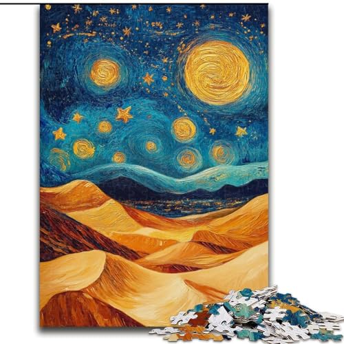 Puzzle 1000 Teile für Erwachsene, Wüstennachthimmel, Lernspielzeug ganze Familie (Größe 26x38cm) von LiJianXXE