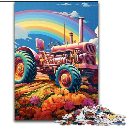 Puzzle 1000 Teile für Erwachsene, bunter Traktor aus Holz, perfekte Dekoration für Zuhause oder das Büro, 50x75cm, für Geburtstage, Feiertage, Weihnachten, Halloween Puzzle 1000 Teile für Erwachsene, bunter Traktor aus Holz, perfekte Dekoration für Zuhause oder das Büro, 50x75cm, für Geburtstage, Feiertage, Weihnachten, Halloween von LiJianXXE