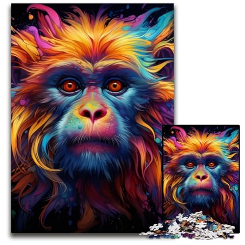 Puzzle 1000 Teile für Erwachsene, buntes Affen-Puzzle für Erwachsene, schwieriges Denkspiel für Teenager, 26x38cm/10,23x14,96 Zoll Puzzle 1000 Teile für Erwachsene, buntes Affen-Puzzle für Erwachsene, schwieriges Denkspiel für Teenager, 26x38cm/10,23x14,96 Zoll von LiJianXXE