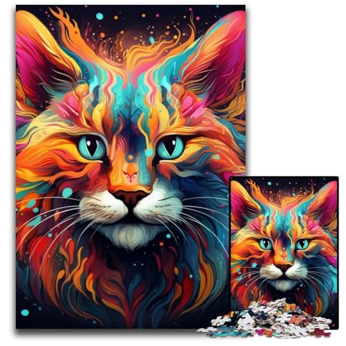Puzzle 1000 Teile für Erwachsene, buntes Luchs-Puzzle für Erwachsene, schwieriges Denkspiel für Jugendliche, 26x38cm/10,23x14,96 Zoll von LiJianXXE