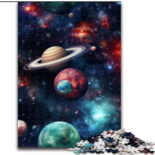 Puzzle 1000 Teile für Erwachsene, buntes Universum-Puzzle aus Holz, Geschenk für Männer und Frauen, Alltag und besondere Anlässe, 1000 Teile(50x75cm) von LiJianXXE