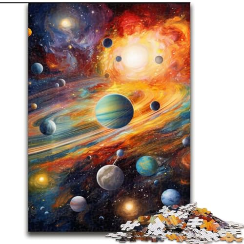 Puzzle 1000 Teile für Erwachsene, buntes Universum-Puzzle aus Holz, anspruchsvolles Denkspiel für Teenager, Spaß für den Familienspieleabend, 1000 Teile(50x75cm) von LiJianXXE
