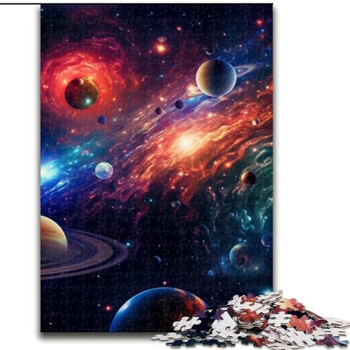 Puzzle 1000 Teile für Erwachsene, buntes Universum-Puzzle aus Holz, anspruchsvolles Denkspiel für Teenager, Spaß für den Familienspieleabend, 1000 Teile(50x75cm) von LiJianXXE