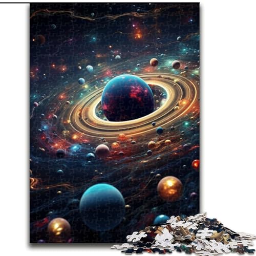 Puzzle 1000 Teile für Erwachsene, buntes Universum-Puzzle aus Pappe, Spaß für die ganze Familie, Basteln, perfekt für Geburtstage, Feiertage, 1000 Stück(26x38cm) von LiJianXXE