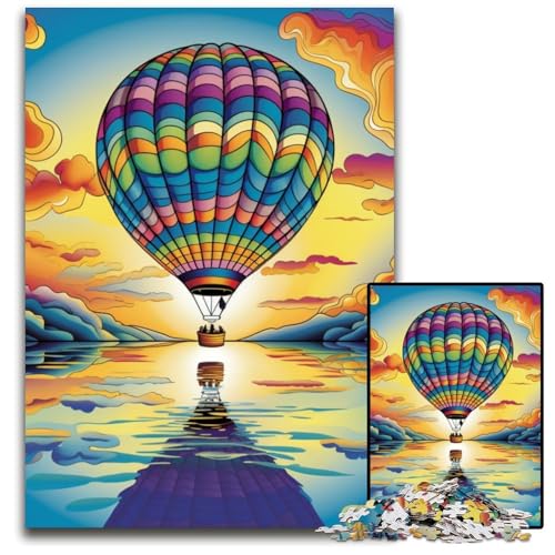 Puzzle 1000 Teile für Erwachsene, farbenfrohe Kunst, Heißluftballon-Puzzles für Erwachsene, hochschwieriges Denkspiel für Teenager, 26x38cm/10,23x14,96 Zoll Puzzle 1000 Teile für Erwachsene, farbenfrohe Kunst, Heißluftballon-Puzzles für Erwachsene, hochschwieriges Denkspiel für Teenager, 26x38cm/10,23x14,96 Zoll von LiJianXXE