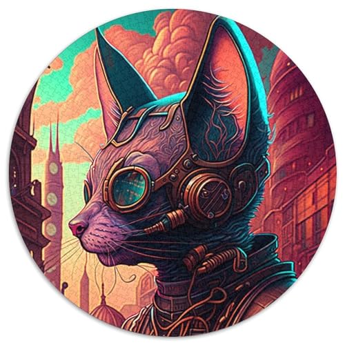 Puzzle 1000 Teile für Erwachsene, haarloser Katzenkrieger, unmögliches Puzzle für Erwachsene, Geburtstage und Feiertage, 67,5 x 67,5 cm Puzzle 1000 Teile für Erwachsene, haarloser Katzenkrieger, unmögliches Puzzle für Erwachsene, Geburtstage und Feiertage, 67,5 x 67,5 cm von LiJianXXE