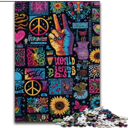 Puzzle 1000 Teile für Erwachsene, psychedelisches Geschenk, dekomprimierendes intellektuelles Lernspielzeug, Geburtstagsgeschenk, Geschenke (Größe 50x75cm) von LiJianXXE