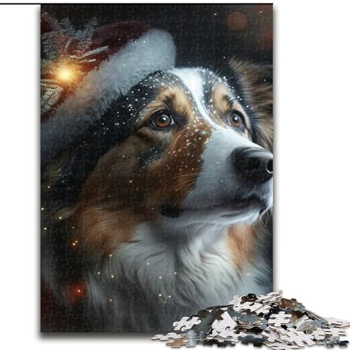 Puzzle 1000 Teile für Erwachsene, süßer Welpe aus Holz, einzigartige DIY-Geschenkidee zur Heimdekoration, 50x75cm, anspruchsvolles Denkspiel – entspannendes Spielzeug für Teenager von LiJianXXE