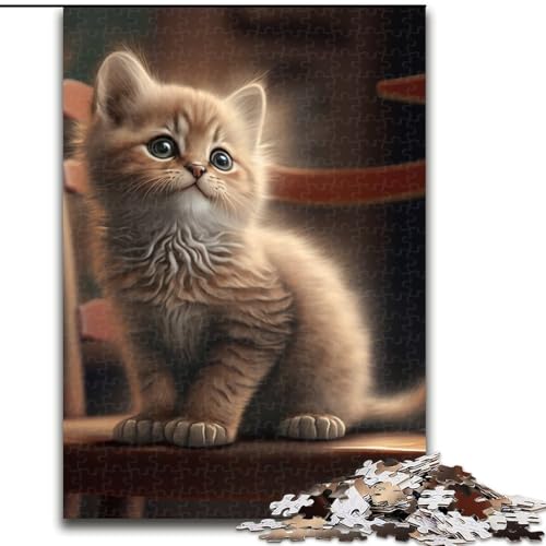 Puzzle 1000 Teile für Erwachsene, süßes Katzenbaby, aus Holz, perfekte Dekoration für Zuhause oder das Büro, 50x75cm, für Geburtstage, Feiertage, Weihnachten, Halloween Puzzle 1000 Teile für Erwachsene, süßes Katzenbaby, aus Holz, perfekte Dekoration für Zuhause oder das Büro, 50x75cm, für Geburtstage, Feiertage, Weihnachten, Halloween von LiJianXXE