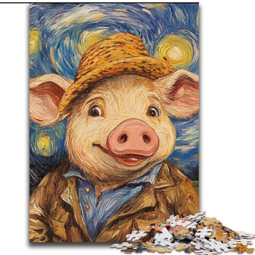 Puzzle 1000 Teile für Erwachsene,Van Gogh-Schwein,aus Holz,lustiges Geschenk und Aktivität für zu Hause,50x75cm,Spielgeschenk für Erwachsene,interaktives Familienspiel,Gehirn-Herausforderungsgeschenk Puzzle 1000 Teile für Erwachsene,Van Gogh-Schwein,aus Holz,lustiges Geschenk und Aktivität für zu Hause,50x75cm,Spielgeschenk für Erwachsene,interaktives Familienspiel,Gehirn-Herausforderungsgeschenk von LiJianXXE