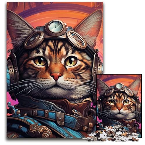 Puzzle 1000 Teile für Erwachsene „Die Katze im Hut“ Puzzle für Erwachsene, hochschwieriges Denkspiel für Jugendliche, 50x75cm/19,68x29,52 Zoll Puzzle 1000 Teile für Erwachsene „Die Katze im Hut“ Puzzle für Erwachsene, hochschwieriges Denkspiel für Jugendliche, 50x75cm/19,68x29,52 Zoll von LiJianXXE