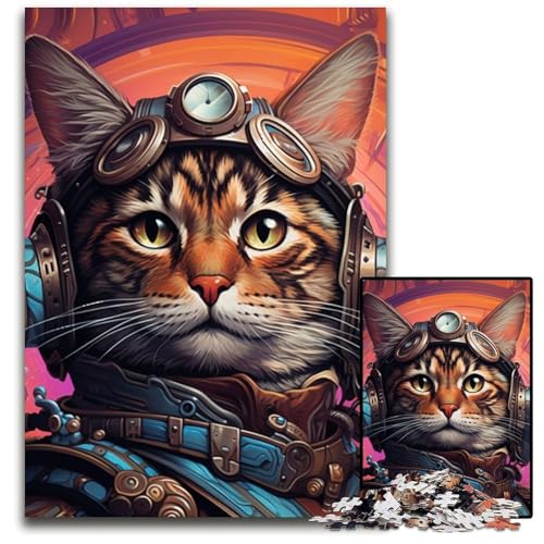 Puzzle 1000 Teile für Erwachsene „Die Katze im Hut“ Puzzle für Erwachsene, hochschwieriges Denkspiel für Teenager, 26x38cm/10,23x14,96 Zoll Puzzle 1000 Teile für Erwachsene „Die Katze im Hut“ Puzzle für Erwachsene, hochschwieriges Denkspiel für Teenager, 26x38cm/10,23x14,96 Zoll von LiJianXXE