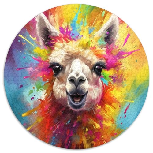 Puzzle 1000 Teile für Erwachsene Alpaka-Puzzles für Erwachsene Geburtstagsgeschenkidee, anspruchsvolles Denkspiel 67,5 x 67,5 cm von LiJianXXE