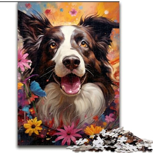 Puzzle 1000 Teile für Erwachsene Border Collie aus Holz, perfekte Dekoration für Zuhause oder das Büro, 50x75cm für Geburtstage, Feiertage, Weihnachten, Halloween Puzzle 1000 Teile für Erwachsene Border Collie aus Holz, perfekte Dekoration für Zuhause oder das Büro, 50x75cm für Geburtstage, Feiertage, Weihnachten, Halloween von LiJianXXE