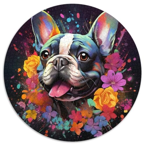 Puzzle 1000 Teile für Erwachsene Bulldog-Puzzles für Erwachsene Geburtstagsgeschenkidee, anspruchsvolles Denkspiel 67,5 x 67,5 cm von LiJianXXE