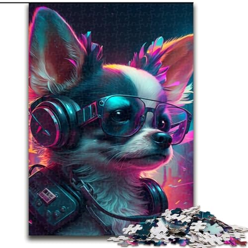 Puzzle 1000 Teile für Erwachsene Chihuahua aus Holz, mit interaktivem Familienspiel, Kinder ab 14 Jahren, 50x75cm, Weihnachten oder Geburtstage Puzzle 1000 Teile für Erwachsene Chihuahua aus Holz, mit interaktivem Familienspiel, Kinder ab 14 Jahren, 50x75cm, Weihnachten oder Geburtstage von LiJianXXE