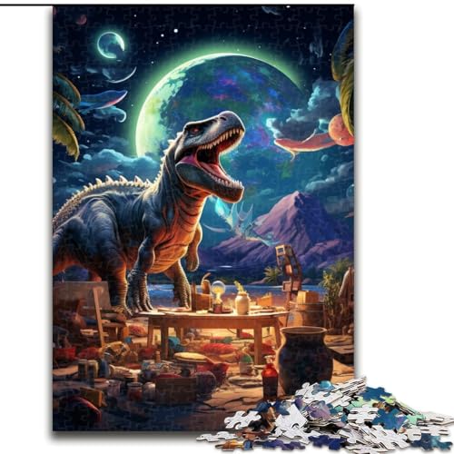 Puzzle 1000 Teile für Erwachsene Dinosaurierwelt Puzzle aus Holz, Spielzeug Geschenk Pädagogisches intellektuelles Dekomprimierungsspaß Familienspiel 1000 Stück(50x75cm) von LiJianXXE