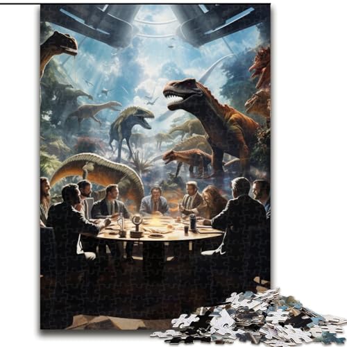 Puzzle 1000 Teile für Erwachsene Dinosaurierwelt Puzzle aus Holz, Spielzeug Geschenk Pädagogisches intellektuelles Dekomprimierungsspaß Familienspiel 1000 Stück(50x75cm) von LiJianXXE
