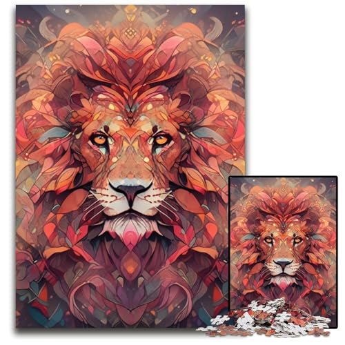 Puzzle 1000 Teile für Erwachsene Löwen-Puzzle für Erwachsene, schwieriges Denkspiel für Jugendliche, 26x38cm/10,23x14,96 Zoll von LiJianXXE