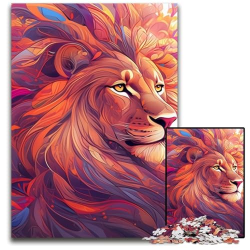 Puzzle 1000 Teile für Erwachsene Löwen-Puzzle für Erwachsene, schwieriges Denkspiel für Jugendliche, 50x75cm/19,68x29,52 Zoll Puzzle 1000 Teile für Erwachsene Löwen-Puzzle für Erwachsene, schwieriges Denkspiel für Jugendliche, 50x75cm/19,68x29,52 Zoll von LiJianXXE