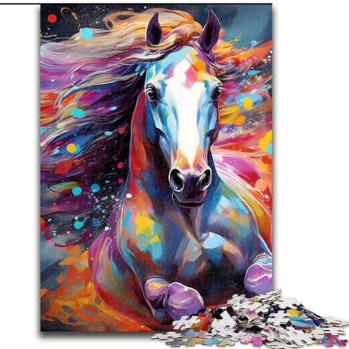 Puzzle 1000 Teile für Erwachsene Pferd aus Holz, mit interaktivem Familienspiel, Kinder ab 14 Jahren, 50x75cm, Weihnachten oder Geburtstage Puzzle 1000 Teile für Erwachsene Pferd aus Holz, mit interaktivem Familienspiel, Kinder ab 14 Jahren, 50x75cm, Weihnachten oder Geburtstage von LiJianXXE
